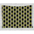 thumbnail image 1 of Kente Pattern Tapestry, South African Ethnic Zulu Design with Triangle Details Funky and Timeless, Wall Hanging for Bedroom Living Room Dorm Decor, 80W X 60L Inches, Multicolor, by Ambesonne, 1 of 2