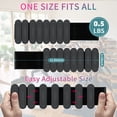 thumbnail image 6 of KOOOGEAR 1 Pair 1LBS(0.5lb Each) Pilates Wrist ＆ Ankle Weights for Women, Adjustable Wrist Weights, Dark Gray, 6 of 7