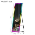 thumbnail image 5 of Lvifur 63"x22" LED Full Length Mirror,7 Colors RGB Dimmable Lighting, Free Standing Floor Mirror Dressing Mirror, White, 5 of 8