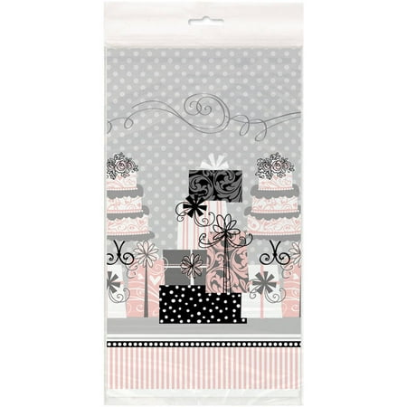 Elegant Wedding Table Settings - Plastic Elegant Wedding Table Cover, 84
