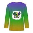 thumbnail image 3 of Rciityk 3/4 Sleeve Shirt Men Mardi Gras Mens Round Neck T Shirt Casual Loose Carnival Prints Holiday Party Tees Tops, 3 of 3