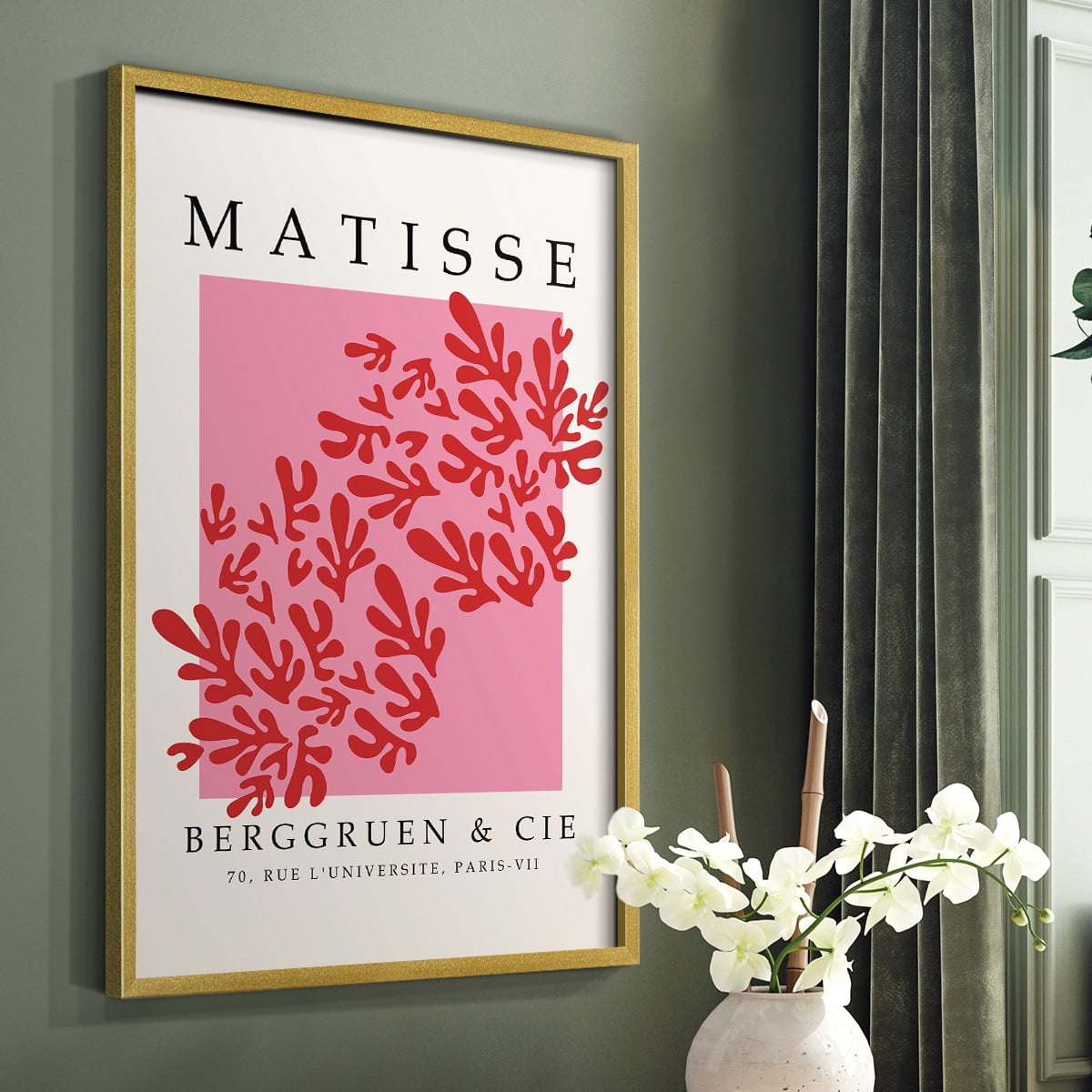 Matisse CCCXXII in Gold Solid Wood 8 x 10 Framed Print