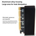 thumbnail image 2 of PCI-E 16X to NVME Expansion Computer Led Card Replacement Card LED Writing M.2 to PCIE3.0 Adapter with Indicator Connection Portable Aluminum Alloy Travel, 2 of 9