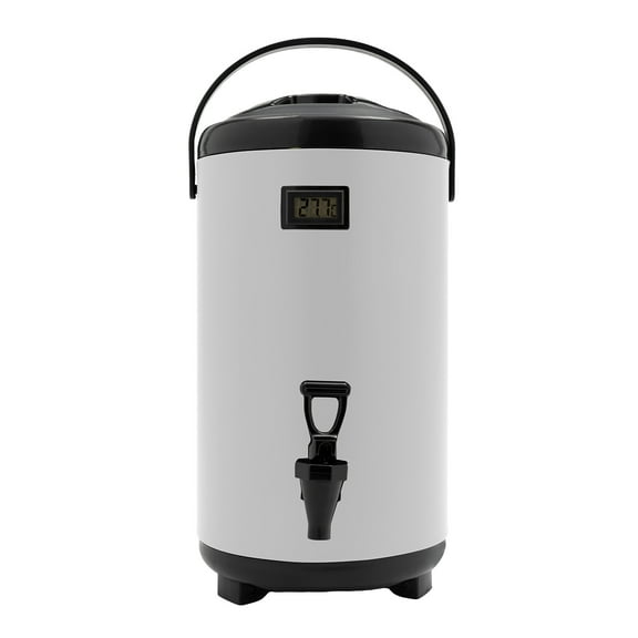 12L/3.17gal Insulated Beverage Dispenser with Thermometer and Spigot, Cold and Hot Drinks Container