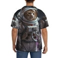 thumbnail image 3 of Sikiie Cat Astronaut In Space Men's Cuban Shirt, Hawaiian Shirts, Business Casual Button Down Shirts, Short Sleeve Shirt-Small, 3 of 5