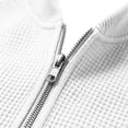 thumbnail image 5 of hotojiny Mens Quarter Zip Pullover Casual Textured Golf Shirts Lightweight Long Sleeve Sweatshirt for Hiking Workout(White,X-Large), 5 of 7