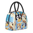 thumbnail image 2 of Lsque Bluey Print Lunch Bag, Insulated Lunch Box, Small Leakproof Cooler Food Lunch Containers Reusable High Capacity Lunch Tote Bags for Work, Travel, Outdoor, 2 of 8
