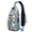 Abstract Paisle, variant on Dental Tooth Pattern Sling Backpack, Cute Dentist Crossbody Daypack with Teeth Print for Hygienists and Students