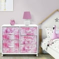 thumbnail image 2 of Sorbus 5 Drawer Bedroom Chest Dresser and TV Stand, Pastel Collection Tie-Dye Pink, 2 of 7