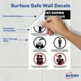 thumbnail image 4 of Avery "Prevent Germs from Spreading" Preprinted Surface Safe Wall Decals, 7" x 10", 5 Removable Decals (83174), 4 of 9