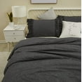 thumbnail image 4 of Luxury and Elegant GREY Bedding Twin XL 3 Pcs Tassel Bohemian Duvet Cover 100% Washed Cotton, 4 of 5