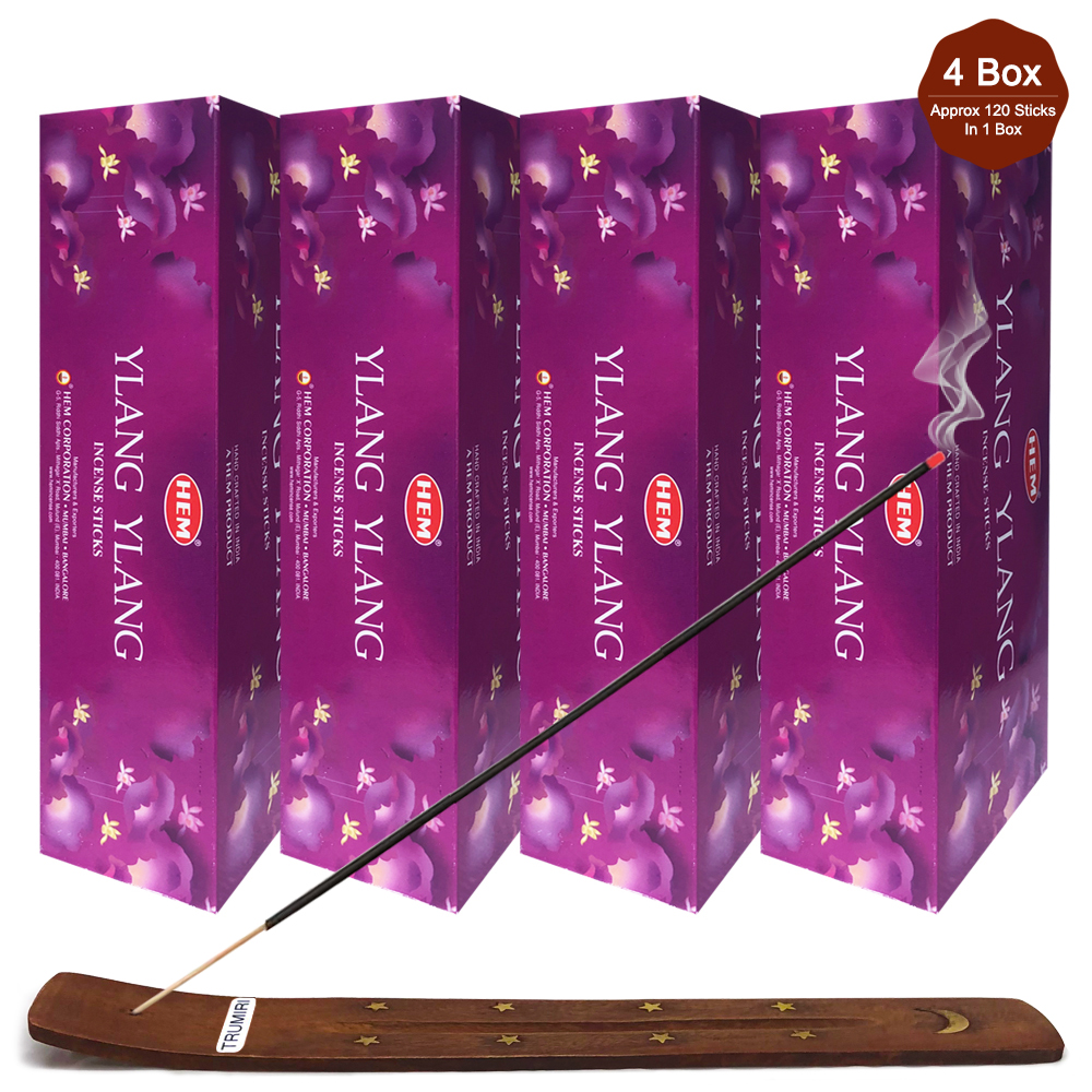 Trumiri Incense Stick Holder Bundle with Hem Ylang Ylang 20g Incense