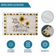 thumbnail image 6 of Sunflowers Placemats Set of 4, Vintage Bee You Are My Sunshine Retro Placemats for Dining Table, Place Mats for Kitchen Tabletop, Waterproof Wipeable Dining Table Mats Set, 6 of 9