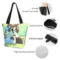 thumbnail image 4 of Kowoue Bluey Pattern Tote Bag Aesthetic Shoulder Bag, Grocery Tote with Shoulder Straps, Large Collapsible Tote with Protective Foam Lining, 4 of 6