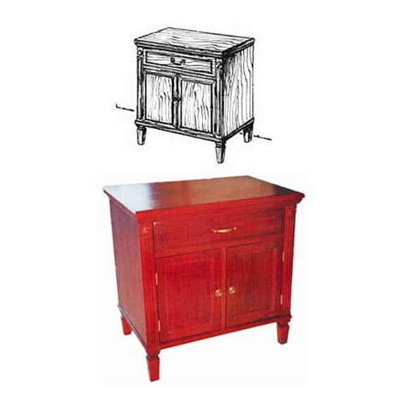 Woodcraft Project Paper Plan To Build Modern End Table - Material Not Included