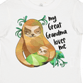thumbnail image 4 of Inktastic My Great Grandma Loves Me Cute Sloth and Baby Boys or Girls Toddler T-Shirt, 4 of 5