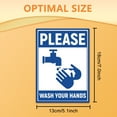thumbnail image 2 of 1 Set 10Pcs Please Wash your Hands Sign Sticker PVC Waterproof Now Wash Your Hands Warning Stickers Decal for Mall Business Self Adhesive Health Sign for Indoor Outdoor 5.1x7.1 Inch, 2 of 7