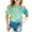 Z3Green, variant on Summer Tops Girls' Tie Dye Print Short Sleeve T Shirt Summer Fashion Casual Round Neck Tee for Toddler & Kids Cute Tops Size:6-7 Years