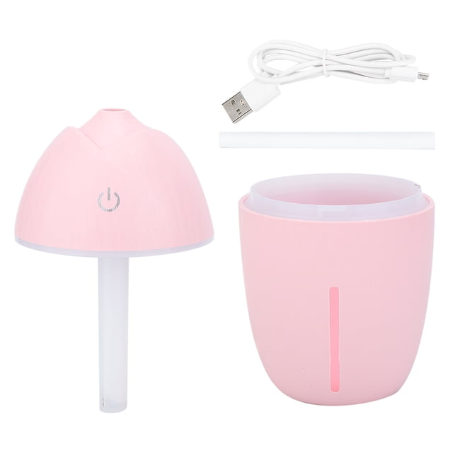 Mini humidificador USB portátil Vhermosa con luz nocturna colorida rosa