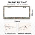 thumbnail image 2 of Aluminum License Plate Frame 2 Pack Car Exterior Accessory Car Tag Holder for Front Rear Plates Cars Decor Intricate Brown Batik Pattern, 2 of 7