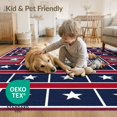 thumbnail image 4 of ODIKA 9'x12' Washable Area Rug Non-Slip, Chair-Friendly Front Vintage Door Patriotic Motif Featuring Alternating Stripes for Dining Room, Basement, Large Office, 4 of 7