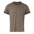 thumbnail image 5 of Mens Shirts,Mens Fashion Deep V Neck Short Sleeved T Shirt Cotton Elastic Bottoming Shirt Small Stand Up Collar In Summer,Shirts for Men,Men's T-shirts(Color:Coffee,Size:2XL), 5 of 7