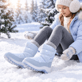 thumbnail image 3 of BABAYA Toddler Winter Snow Boots Water-Resistant Warm Faux Lined Booties for Little Kids Girls Boys, 3 of 8