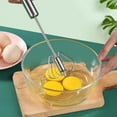 thumbnail image 4 of Manual Stainless Steel Egg Beater - Handheld Whisk for Baking, Pancake Batters, Eggs & Cream (12.9in), 4 of 20
