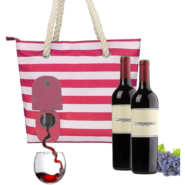 Sac à Vin de Plage en Toile avec Distributeur Caché Compartiment Isolé