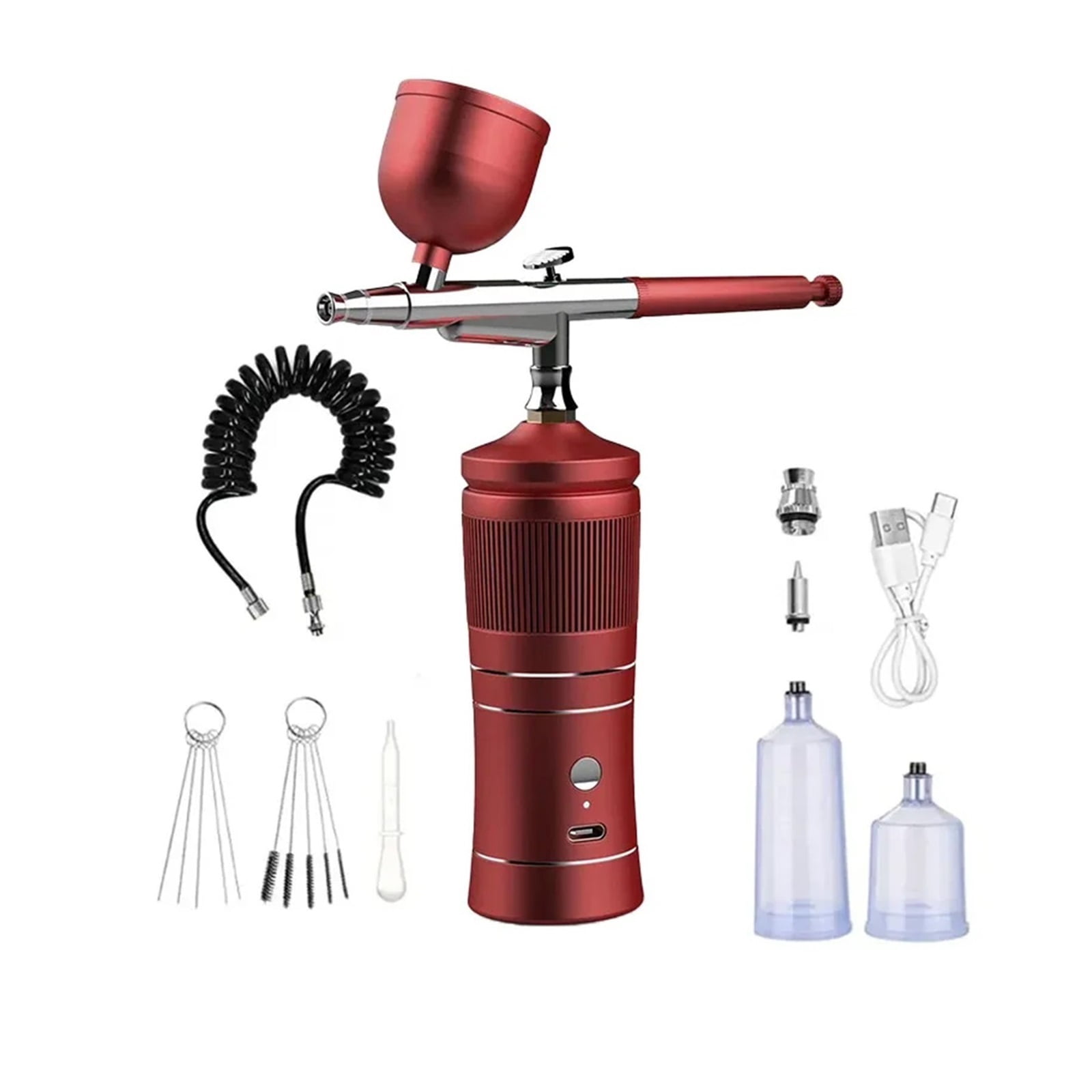 Rechargeable Airbrush Compressor Kit Oxygen Deep Hydrating Machine For Nail Art Tattoo Cake Makeup Air Brush Sprayer Gun Water ,Flexible