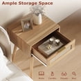 thumbnail image 4 of LAZZO Nightstands Set of 2, Wooden Bedside Tables with Rattan Weaving Drawers, Brown, 4 of 9