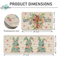 thumbnail image 3 of Happy Easter Kitchen Rugs Set of 2, Bunny Rabbit Pink Rose Flower Leaves Kitchen Mats Decor, Floral Vintage Floor Door Mat Home Decorations -17x29 and 17x47 Inch, 3 of 6