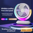 thumbnail image 3 of Ventilateur Mini Rechargeable USB en Forme de Lune avec Batterie 1200mAh 3 Vitesses, 3 of 8