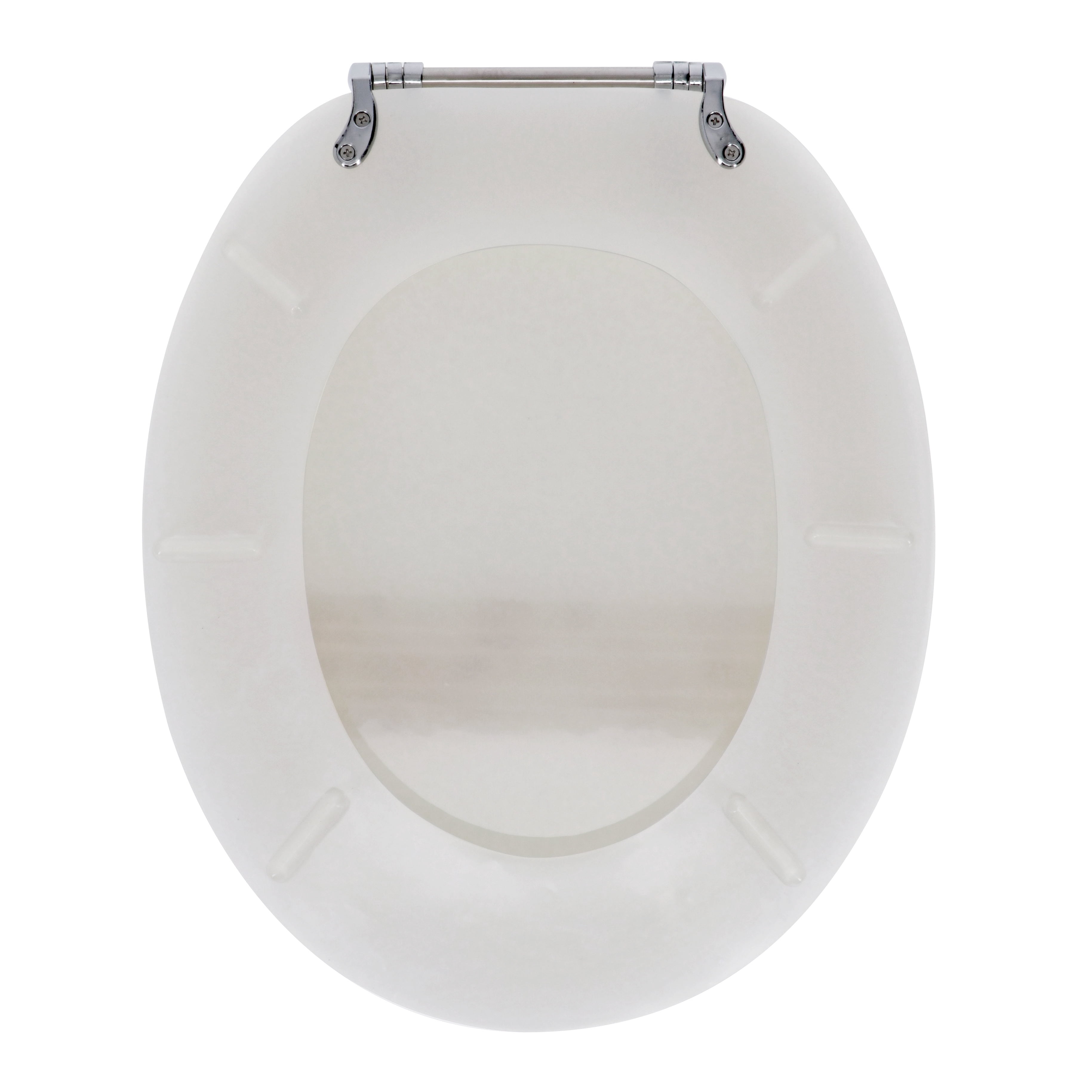 Ginsey Home Solutions Elongated Mother of Pearl Resin Toilet Seat