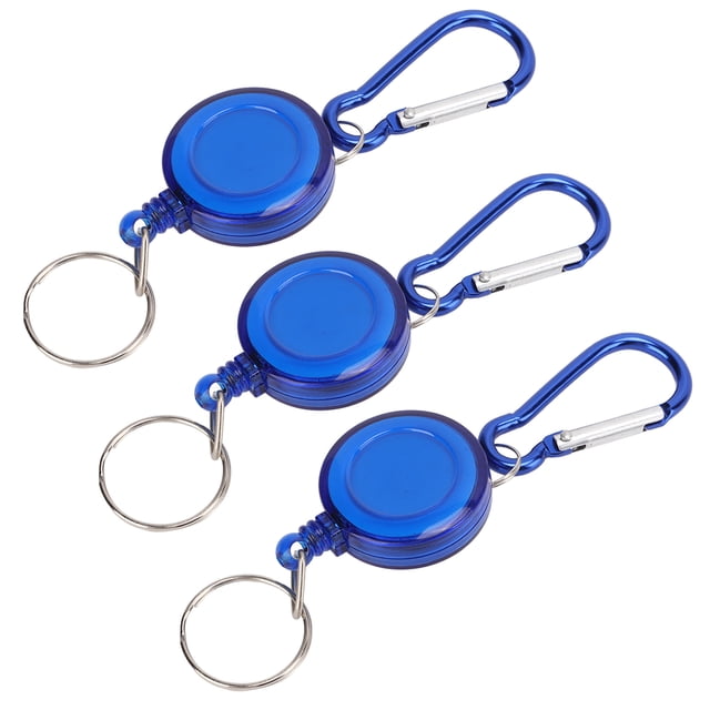 Telescopic Burglar Keychain, Lightweight Multifunction Portable Retractable Keychain Buckle Strong Compact With Carabiner For Outdoor Blue,Green,Purple