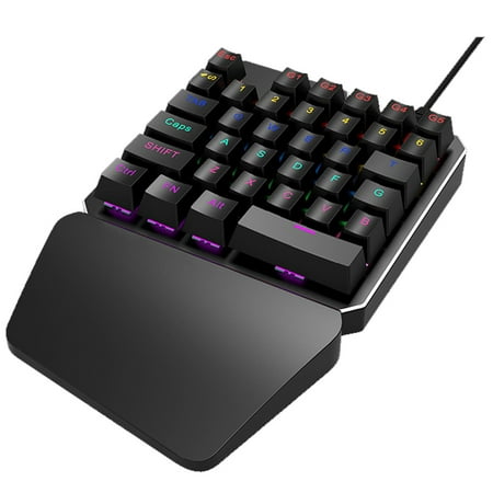 HXSJ J100 35 Key Single Hand Professional Gaming Keyboard with USB Wired for PUBG LOL CS