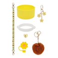 thumbnail image 1 of KLKCMS Cup Accessory Set Cute Keychain Charms for Outdoor Activities Travel Handbag Yellow, 1 of 9