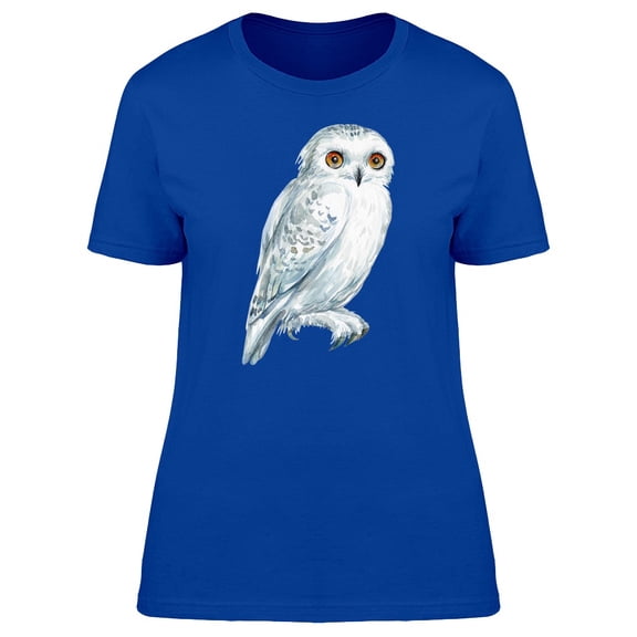 White Owl With Brown Eyes T-Shirt Men -Image by Shutterstock, Male Large