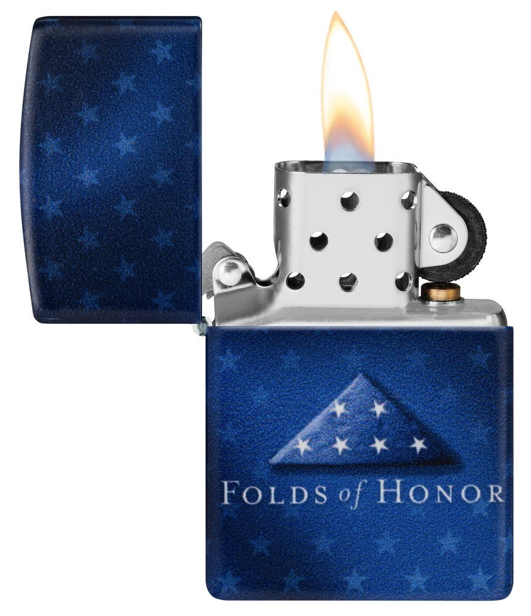 Zippo Pocket Lighter Folds of Honor Star-Studded Design 540 Matte