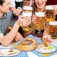 thumbnail image 3 of Bavarian Flag Inspired Oktoberfest Napkins, Disposable Party Decorations, Unique Oktoberfest Design, Double-Layer Design, Highly Absorbent Napkins, Blue Diamond Pattern, Perfect, 3 of 6