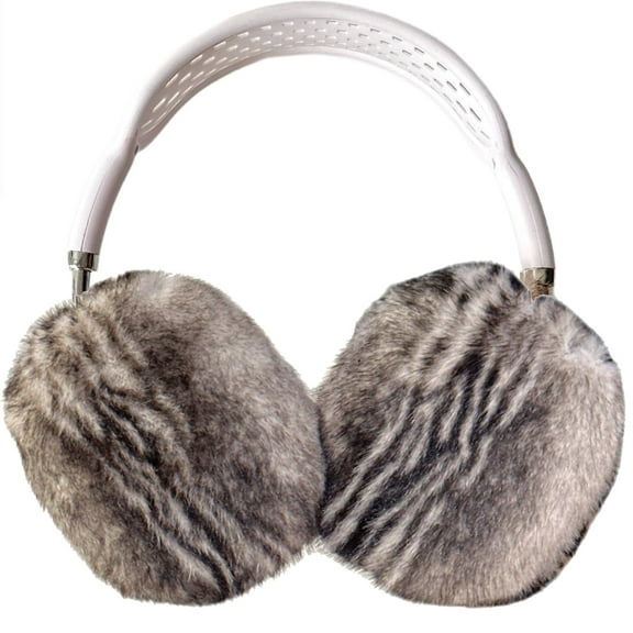 Plush Furry Case for AirPods Max Tiger & Leopard Cat Pattern, Winter Warm Soft Fluffy Fur Headphones Protective Cover Shell for Women Girl Accessories for Apple AirPods Max 2024