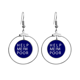 thumbnail image 1 of Ayudarme soy pobre Los pendientes cuelgan del aro de la joyería del círculo de la gota Unbranded M, 1 of 3