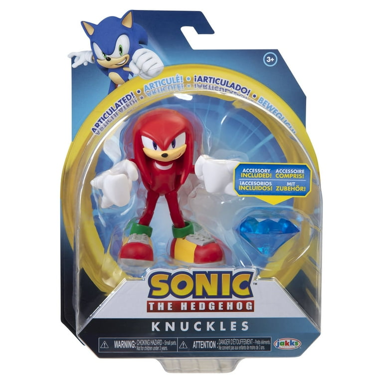Sonic Knuckles 4 Figure - Articulated with Chaos Emerald - Walmart.com