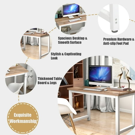 Wood Computer Desk Pc Laptop Table Study Workstation Home Office