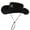 Black, variant on Unisex Western Cowboy Sun Hat - Wide Brim Fisherman Cap for Hiking & Camping