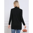 thumbnail image 3 of DARING DIVA Women's Casual Knit Open Front Cardigan Sweater M Black, 3 of 6