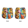 thumbnail image 5 of Lsque Colorful Giraffes with Drinks Printed Women's Running Shorts with Liner Pockets,Elastic Quick Dry Workout Athletic Gym Yoga Shorts,Womens High Waist Shorts-X-Large, 5 of 9