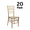 Gold, variant on Black ToughWood Chiavari Chair, 20 Chair Bundle by Chivari, Fully Assembled
