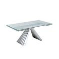 thumbnail image 4 of Milan Domino Pyramid Base Dining Set w/ Glass Top and Gray Motion-back Chairs, 4 of 12