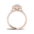 thumbnail image 3 of 1-1/2 Carat T.W. Diamond 10kt Rose Gold Double Halo Engagement Ring Set, 3 of 5